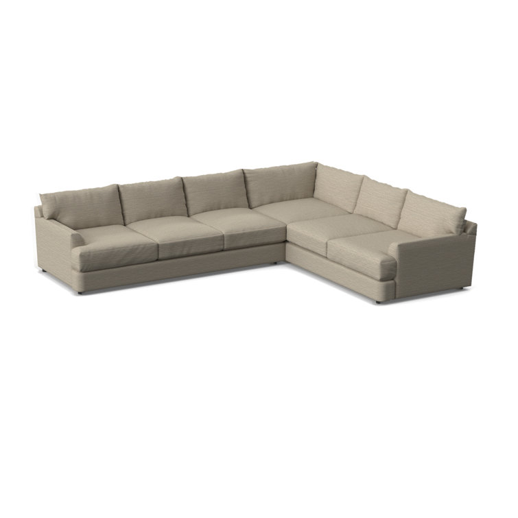 Klaussner Furniture Findley 124" Wide Corner Sectional & Reviews Wayfair Canada
